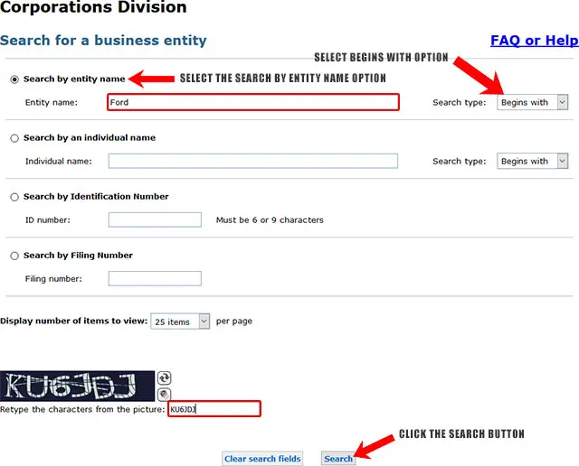 Michigan Corporation Entity Search