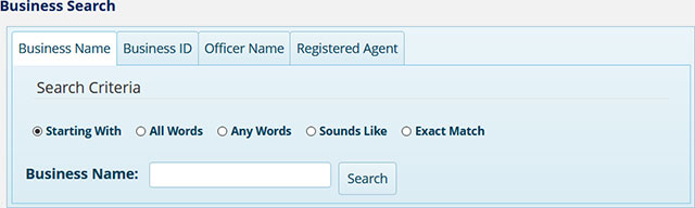 Mississippi Business Entity Search