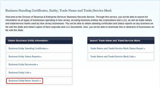 new jersey business search