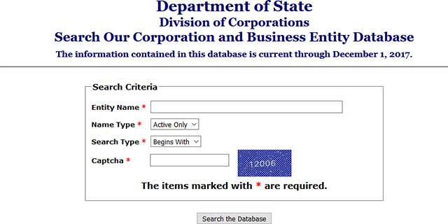 New York Business Entity Search