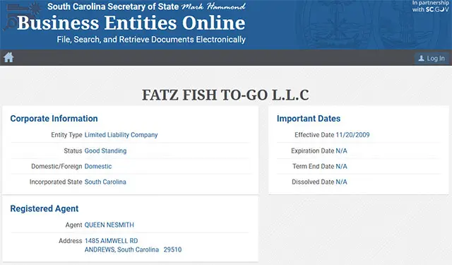 South Carolina Corporation Entity Details