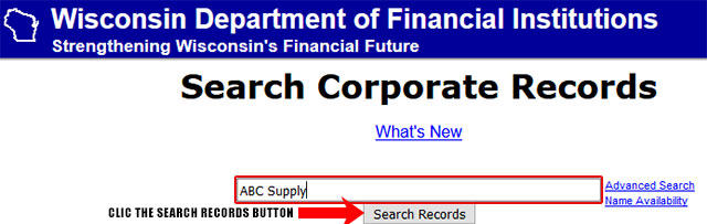 Wisconsin Corporation Entity Search